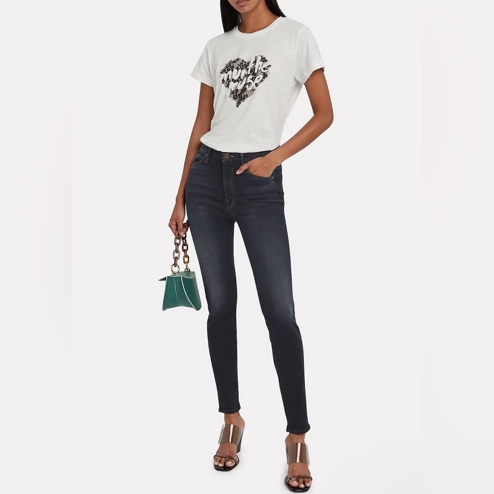 MOTHER High Waisted Looker Jeans Skinny Dipping Size 24